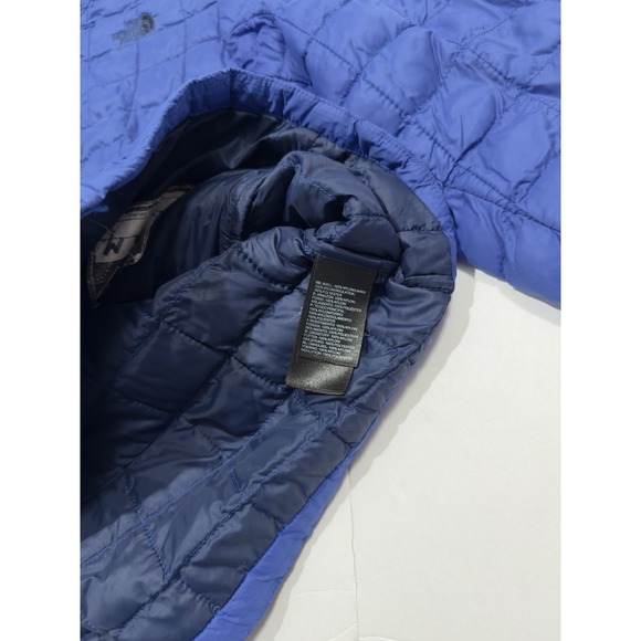 The North Face Women's Thermoball Hooded Jacket Coat Size S Quilted Puffer Blue - Picture 9 of 15